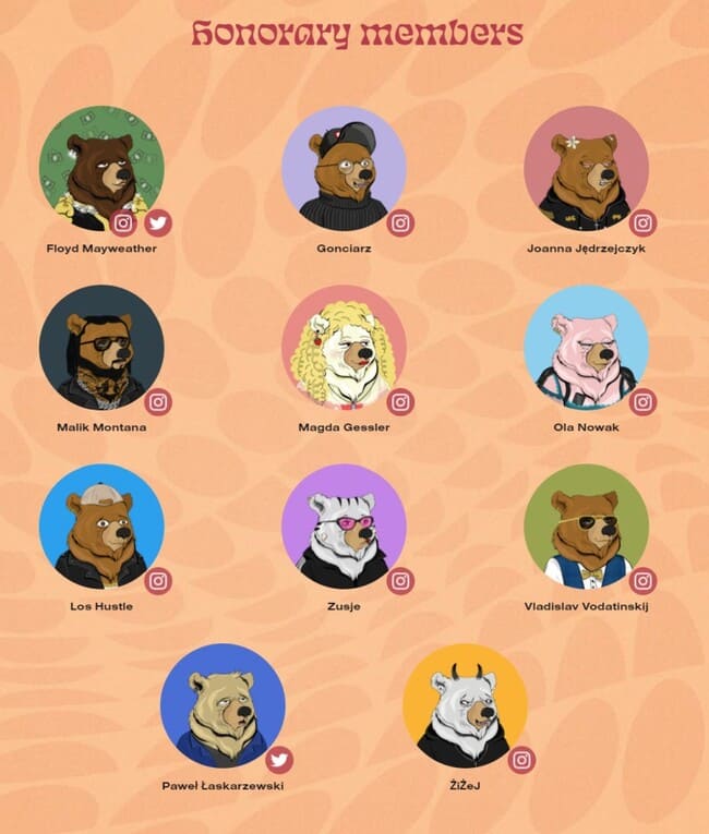 NFT niewymienialny tokenmagda gessler krzysztof gonciarz miś misie mis joanna jędrzejczyk znanych osób