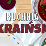 Kuchnia ukraińska, talerze, barszcz czerwony, pierogi