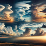 Obraz pokazujący rodzaje chmur w przyrodzie, które zawiera atlas chmur w tym artykule.